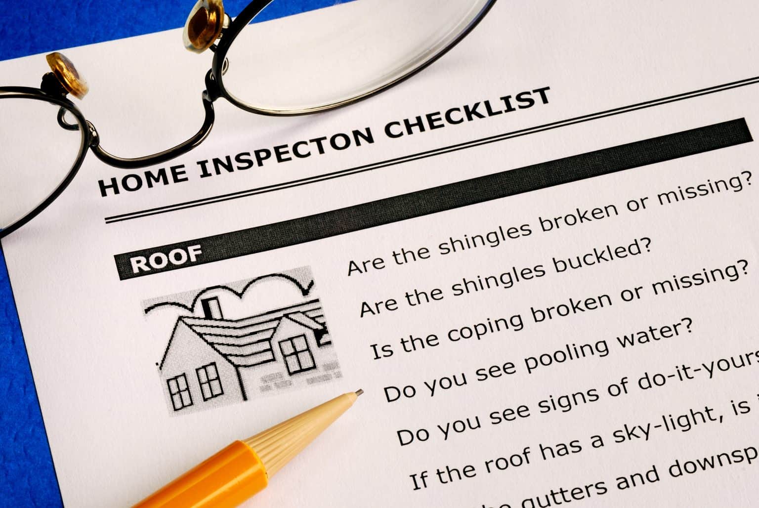 what is on a home inspection checklist